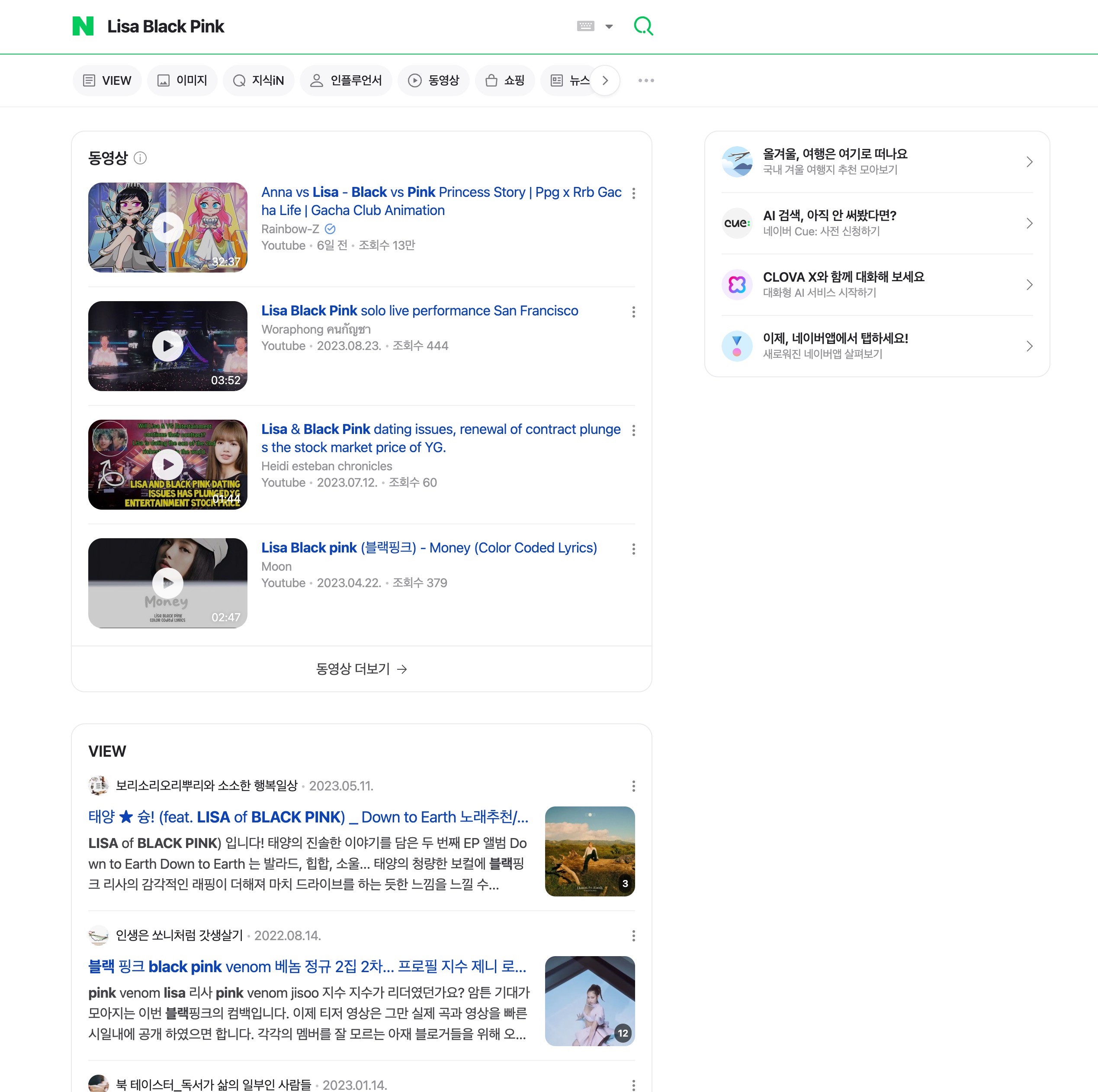 Naver Blog and Web