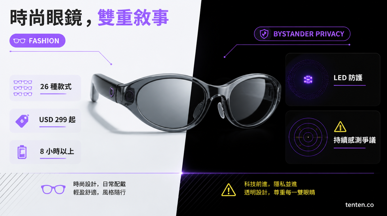 時尚眼鏡的產品賣點與旁觀者隱私風險