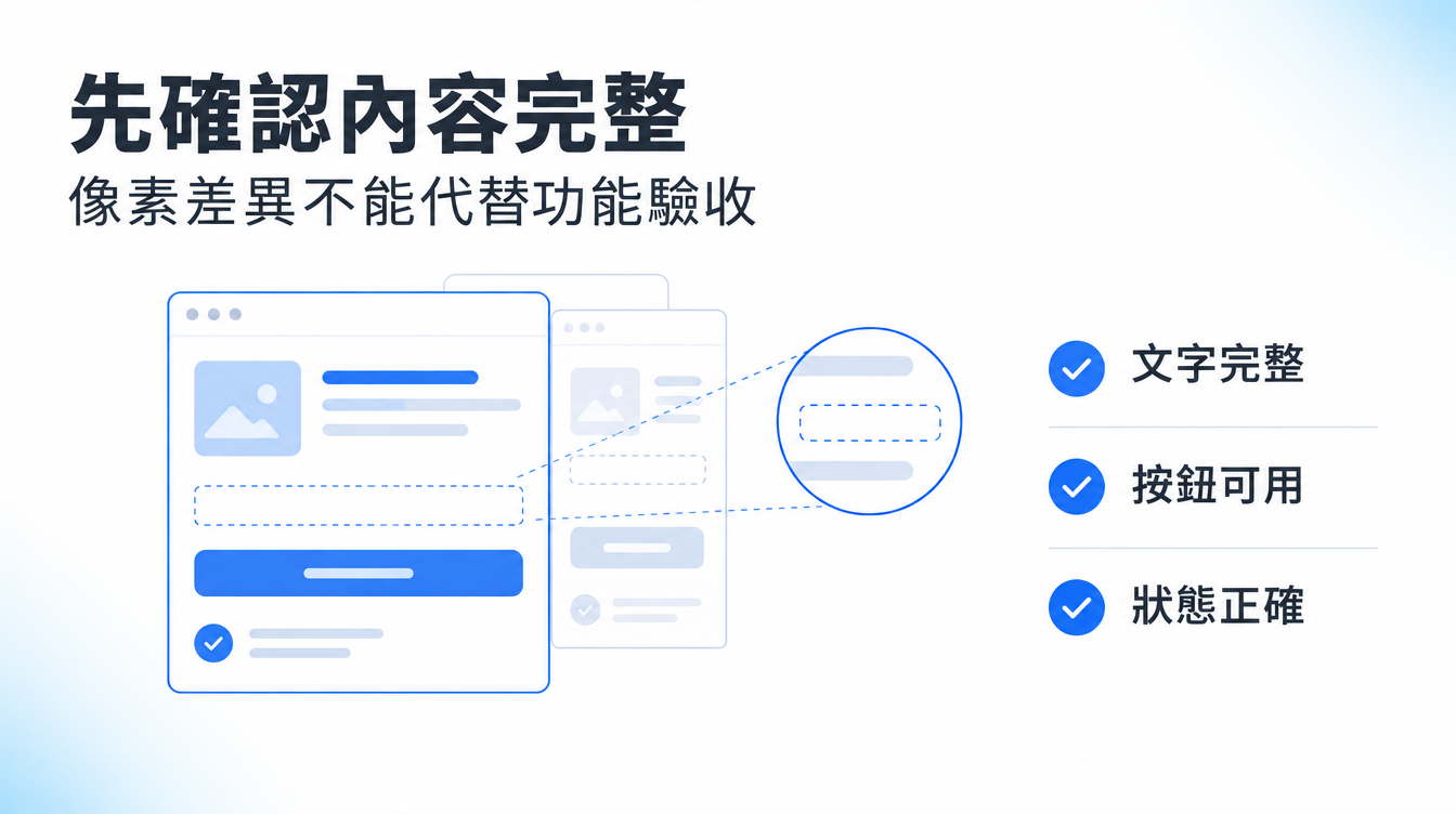 先確認內容完整，再評估像素差異