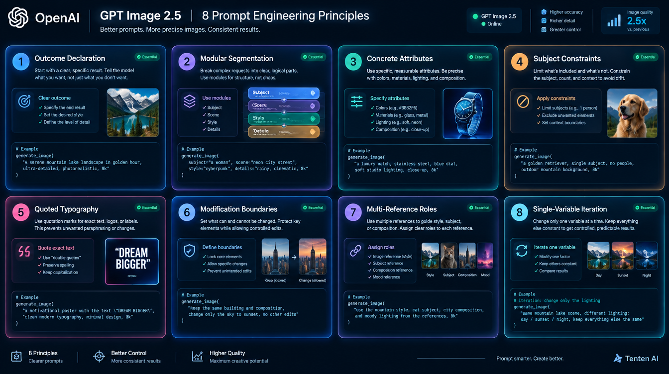 Official Eight Prompting Principles for Image Consistency