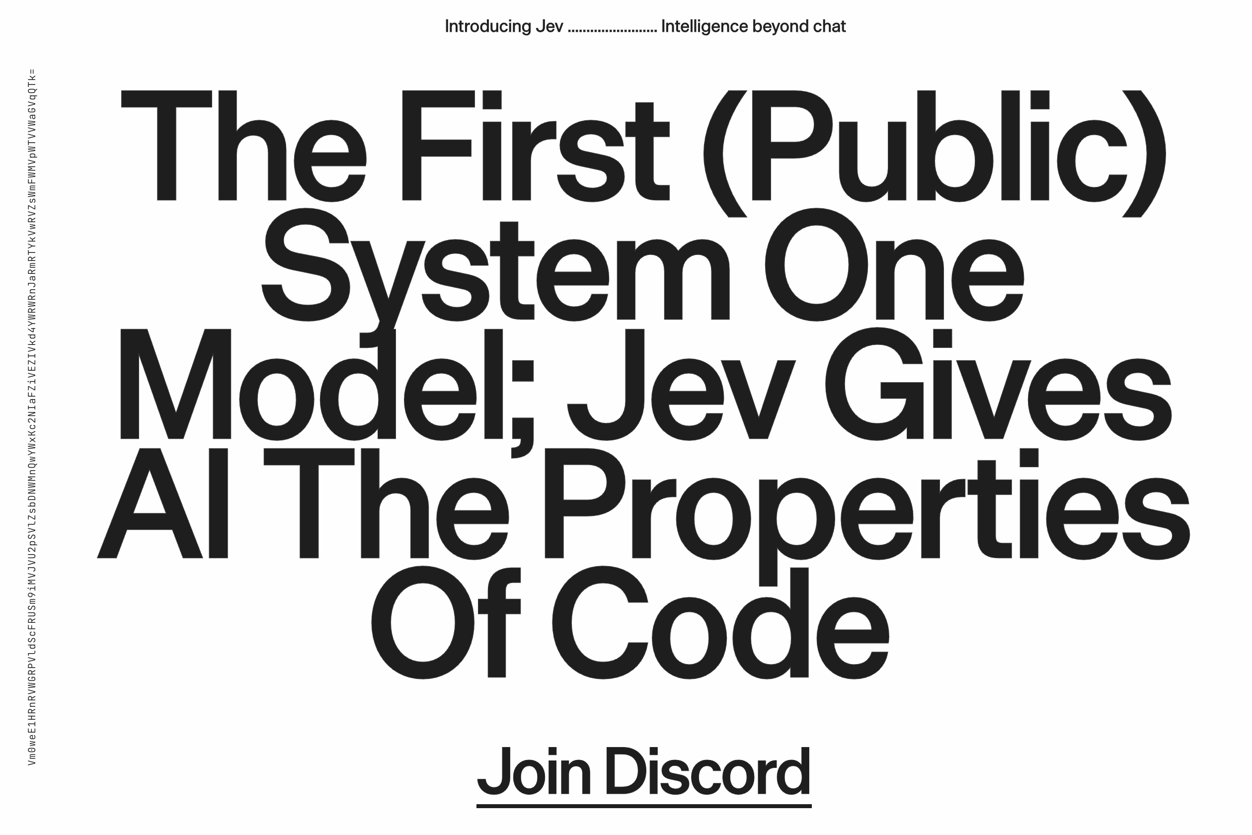 TypeSafe official page presenting Jev as a System One model.