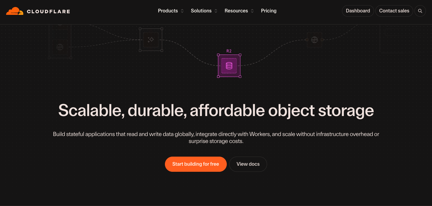 Official R2 page describing object storage and direct Workers integration