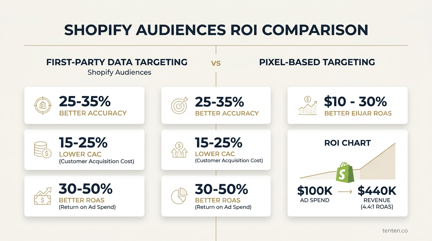 Shopify Audiences ROI: First-Party vs Pixel Targeting