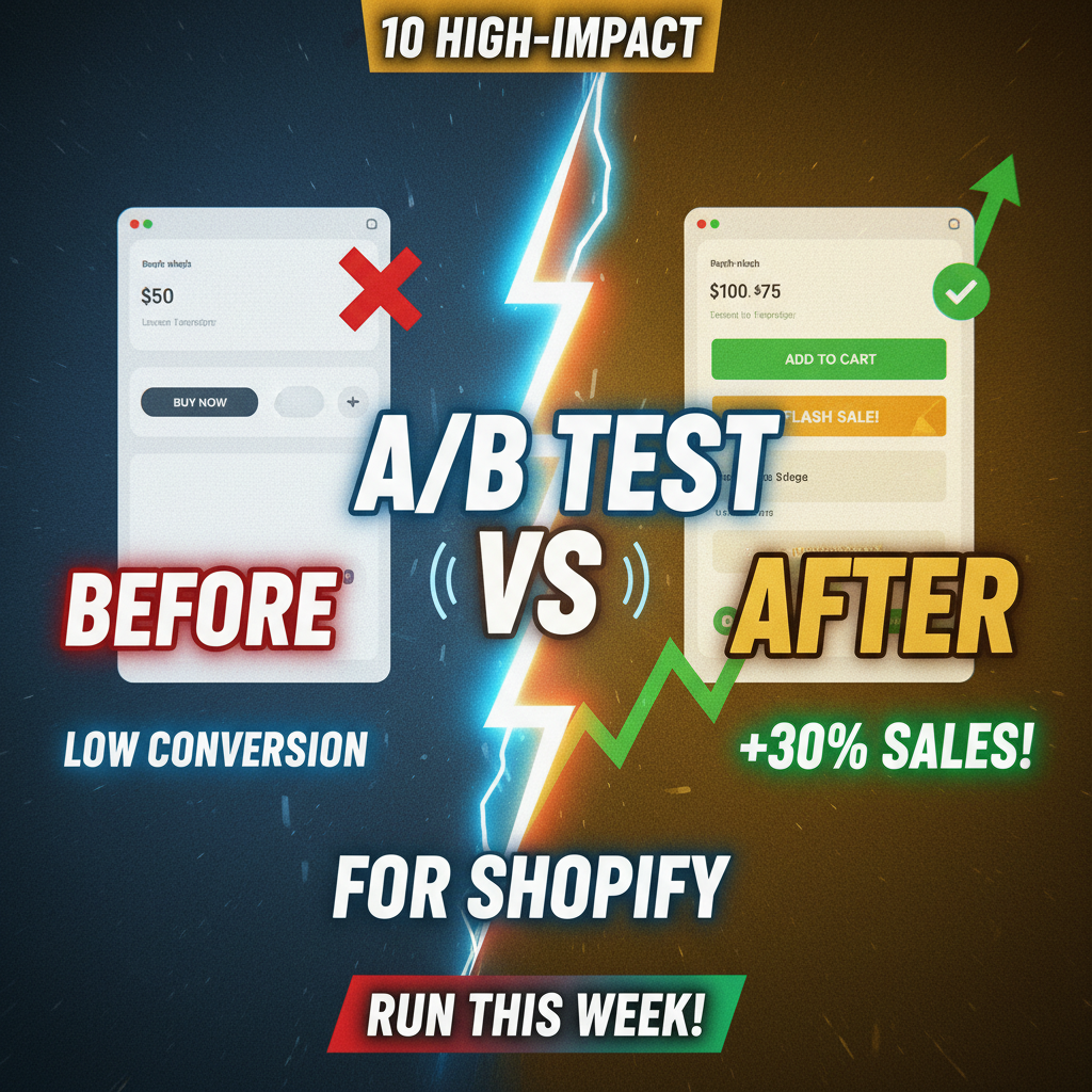 10 High-Impact A/B Tests for Shopify You Can Run This Week