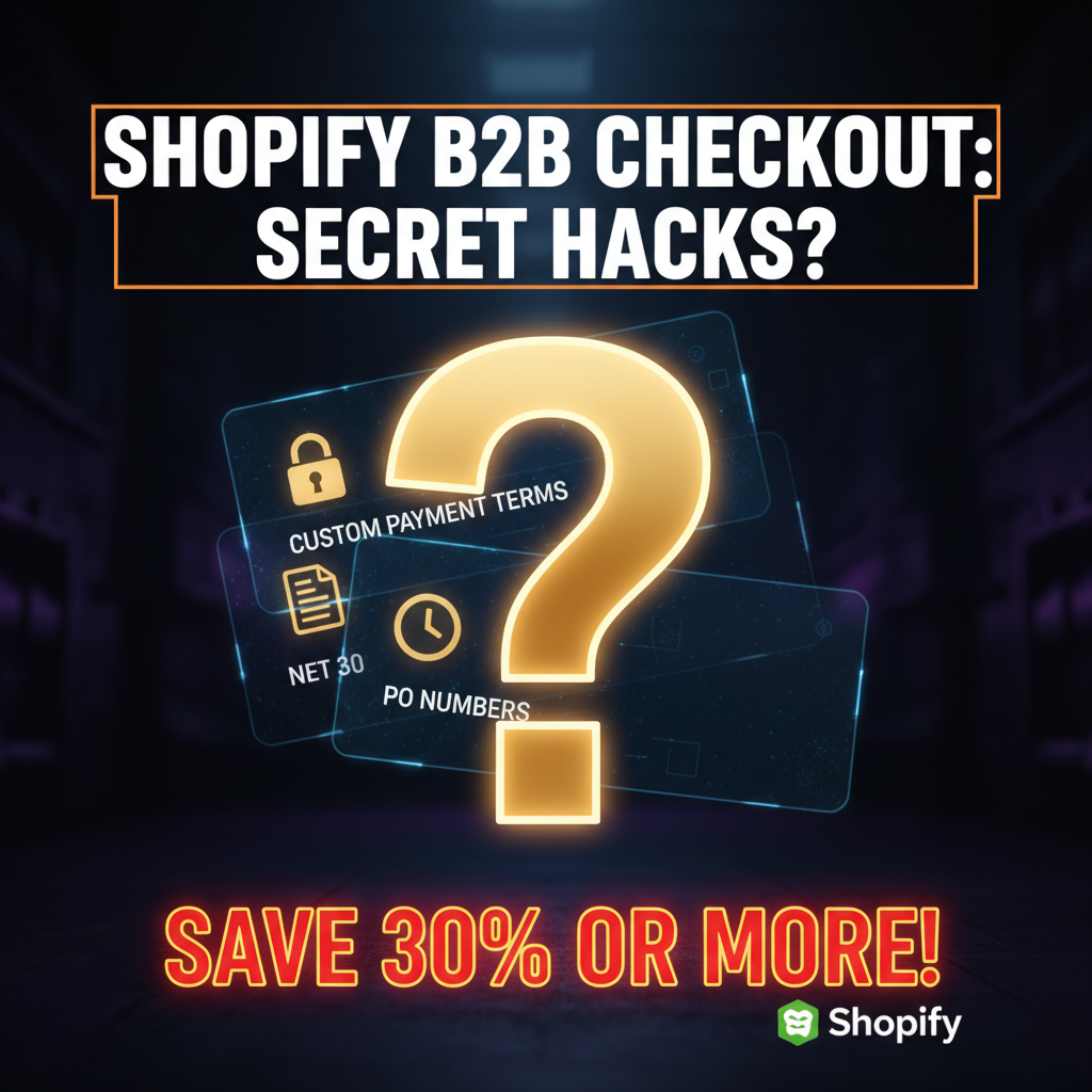 Shopify B2B Checkout: Custom Payment Terms, Net 30, and PO Numbers