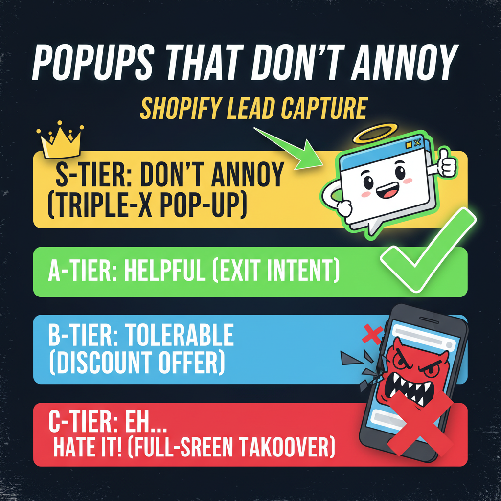 Pop-Ups That Don't Annoy: Shopify Lead Capture Best Practices