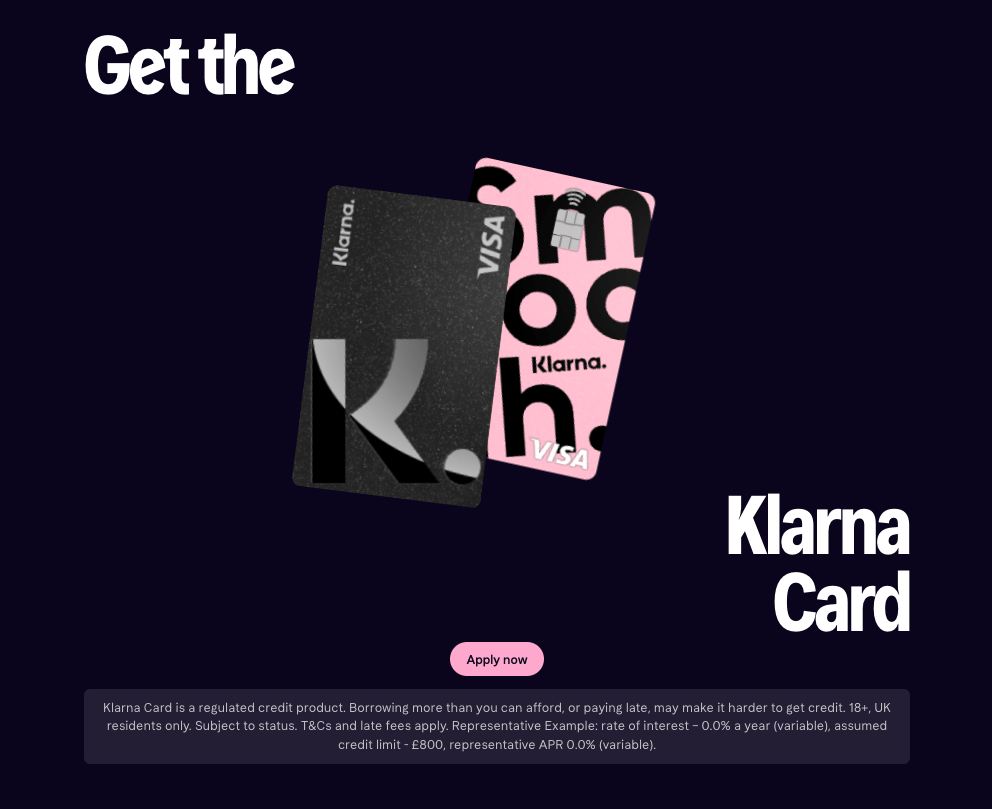 klarna 信用卡